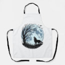 Search for howling wolf aprons Halloweendecor