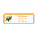 Search for tropical design return address labels Hibiscus