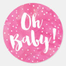 Search for pink polka dot baby shower stickers Modern