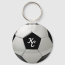 Search for soccer game key rings Black and white