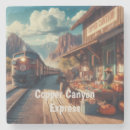 Search for train coasters Rustic