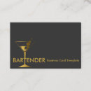 Search for bartender business cards Gold