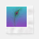 Search for peacock feather napkins Turquoise