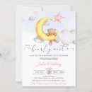 Search for star baby girl shower invitations Over the moon