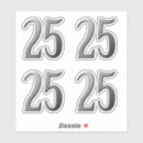 Search for 25th silver stickers Twenty five
