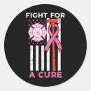 Search for breast cancer cure stickers Fight