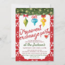 Search for ornament exchange christmas invitations Red