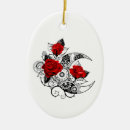 Search for crescent moon christmas tree decorations Red