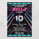 Search for girls laser tag invitations Neon