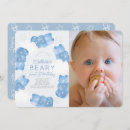 Search for boy bear birthday invitations Baby boy