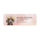 Search for black and tan dachshund return address labels Dog