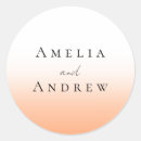 Search for orange round wedding stickers Formal