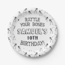 Search for skeleton plates Halloween birthday party