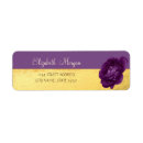 Search for purple rose return address labels Gold