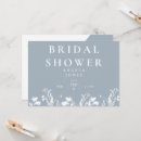 Search for blue floral bridal shower invitations Bride
