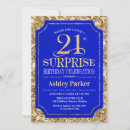 Search for mens blue and gold birthday invitations Glitter