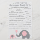 Search for baby shower advice cards Elephant