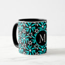 Search for black and aqua mugs Flowers