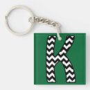 Search for black and white chevron key rings Initial