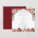 Search for blush and burgundy wedding invitations Marsala