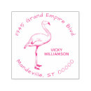 Search for pink flamingo rubber stamps Return address