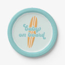 Search for beach baby shower plates Surfing