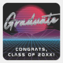 Search for retro graduation stickers Grad party