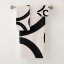 Search for black and white abstract bath towels Modern