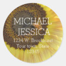 Search for sunflower address stickers Floral