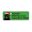 Search for pugs return address labels Black pug