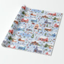 Search for christmas village wrapping paper Whimsical