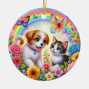 Search for rainbow cat christmas tree decorations Animal