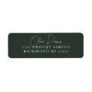 Search for dark green return address labels Elegant