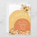 Search for pumpkins and sunflowers invitations Little pumpkin