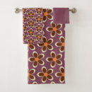 Search for purple flowers bath towels 60s