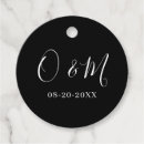 Search for wedding favour tags Black and white