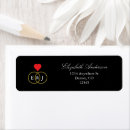 Search for gold heart return address labels Red