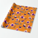 Search for violet flower wrapping paper Watercolor