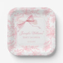 Search for pink toile plates Vintage