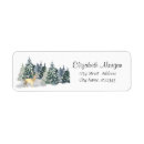 Search for deer return address labels Pine trees