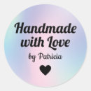 Search for round candle stickers Handmade with love