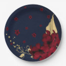 Search for navy and burgundy paper plates Floral