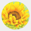 Search for yellow sunflower paintings stickers Watercolor