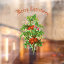 Search for vintage christmas business window decals Holly