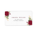 Search for rustic burgundy return address labels Botanical
