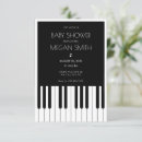 Search for black and white music invitations Minimalist
