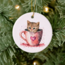 Search for brown tabby cat christmas tree decorations Kitten