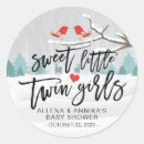 Search for twin girl stickers Twin girls baby shower