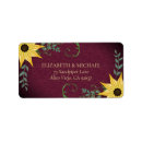 Search for rustic burgundy return address labels Eucalyptus