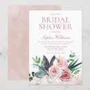 Search for pink rose bridal shower invitations Blush